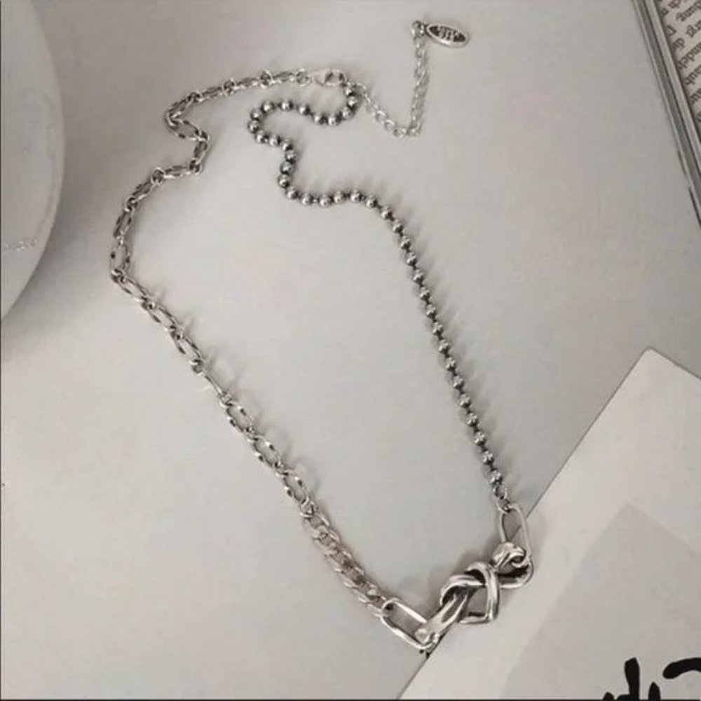 HEART 925 STERLING SILVER NECKLACE, NICE NECKLACE, CUTE NECKLACE - Picture 3 of 4